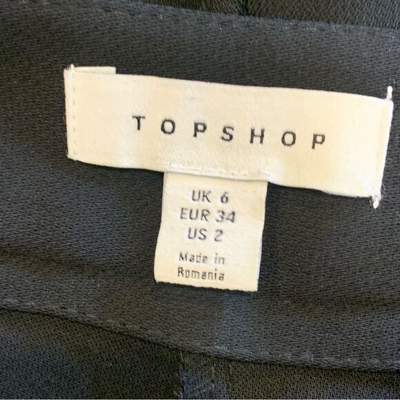 Topshop Diamante Trousers High Rise  Black Size 2 - Picture 8 of 12